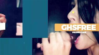 Watch Miki Moon in Pink Dress Deepthroat and Get a Cumshot at Gloryhole