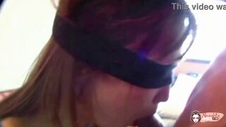 Asian hottie in stockings enjoys vibrator & blindfold before getting pounded doggy-style - 8 image