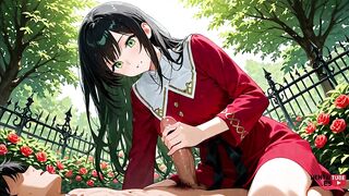 Japanese Asian Anime Gamer Susana Sex Goes Wild in the Garden - 1 image