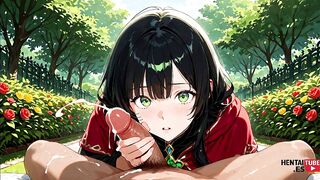 Japanese Asian Anime Gamer Susana Sex Goes Wild in the Garden - 14 image