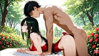 Japanese Asian Anime Gamer Susana Sex Goes Wild in the Garden - 4 image
