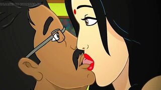 Horny Stepmom Fucks Desi Stepmom - Desi Hindi Chudai Audio - Stepmom hardcore - Big Cock Stepson Animated Cartoon Porn - 12 image