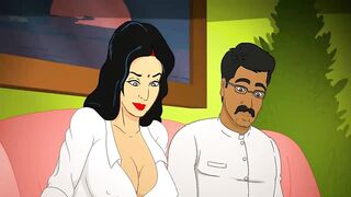 Horny Stepmom Fucks Desi Stepmom - Desi Hindi Chudai Audio - Stepmom hardcore - Big Cock Stepson Animated Cartoon Porn - 6 image