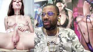 Petite Asian slut with a big breast gets her first cumshot on her face after being spitted on and fucked hard