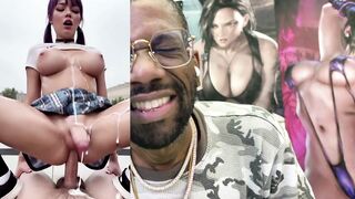 Petite Asian slut with a big breast gets her first cumshot on her face after being spitted on and fucked hard