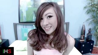 Sexy Brunette in high heels gets pounded from behind and takes a mouthful of cum - 1 image