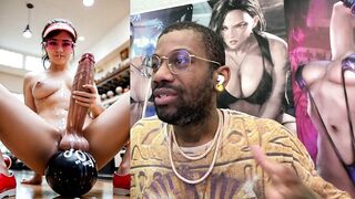 Watch this stunning Asian beauty take a huge load in her mouth after being sprayed with cum by a bowling ball - 1 image