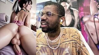 Watch this stunning big-breasted Asian MILF cum hard while riding a tight teen's hard cock in anime style - 6 image