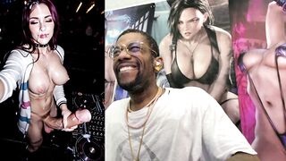 Petite Asian slut with massive boobs shoots hot load after giving a handjob and getting her tight ass drilled hard