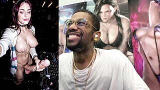 Petite Asian slut with massive boobs shoots hot load after giving a handjob and getting her tight ass drilled hard - 15 image