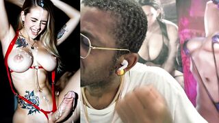 Petite Asian slut with massive boobs shoots hot load after giving a handjob and getting her tight ass drilled hard - 4 image