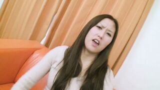 Naughty Japanese MILF Nagisa Fukushima rubs her hot body against a stranger's fire