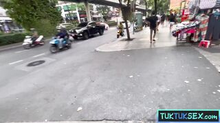 Thai MILF with tattoos gets picked up and slammed hard in homemade tape