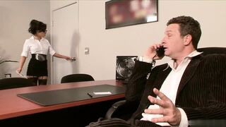 Gorgeous Asian secretary gets a rough doggystyle pounding in the office - 3 image