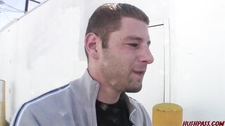 Kia Takes on a Massive White Cock and Takes a Facial - 1 image