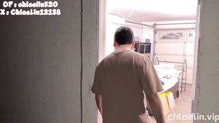 Young repairman creampies asian wife while her cuckold husband watches in despair - 3 image