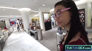 Thai MILF picked up in mall for hardcore threesome action on camera - 1 image