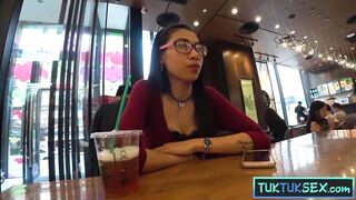 Thai MILF picked up in mall for hardcore threesome action on camera - 5 image