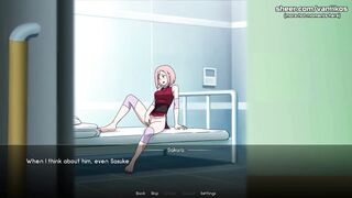 Petite Asian Teen Sakura Doggystyle Anal Sex with Creampie in the Office at Hospital in Naruto: Kunoichi Trainer game