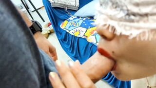 Stepdaughter enjoys playing with her stepdad's hard-on in POV - 2 image