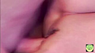 Watch this tight Japanese pussy get prepared with a dildo before getting pounded hard