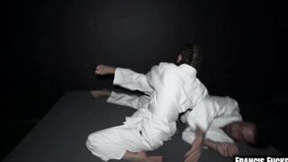Petite Asian teen gets drilled hard by her trainer in a rough doggystyle session - 1 image