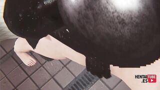 Momo gets a big black dick in the shower - Japanese Asian Anime Cartoon Game Porn Video - 14 image