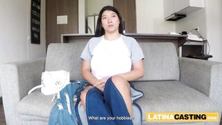 Watch this Asian Latina Gag and Deepthroat like a pro while getting her big tits titfucked and face fucked! - 1 image