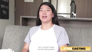 Watch this Asian Latina Gag and Deepthroat like a pro while getting her big tits titfucked and face fucked! - 3 image