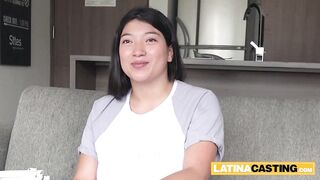 Watch this Asian Latina Gag and Deepthroat like a pro while getting her big tits titfucked and face fucked! - 7 image
