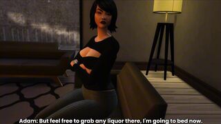 My stepmom's weekend turned into a wild deep throat with my big natural tits bouncing.