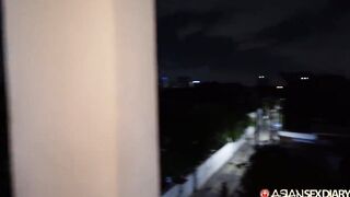 Petite Asian babe teases and deepthroats foreign dick in hardcore doggystyle action - 2 image