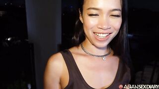 Petite Asian babe teases and deepthroats foreign dick in hardcore doggystyle action - 5 image
