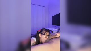 Hot Asian with natural tits gives sloppy handjob and deepthroats to get a free ride - 5 image