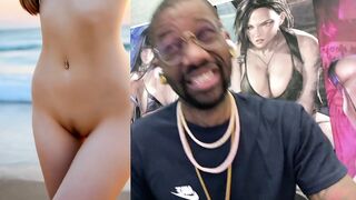 Petite Asian slut Alma Wade gets her bald pussy drilled by a huge dildo while wearing a tight white T-shirt
