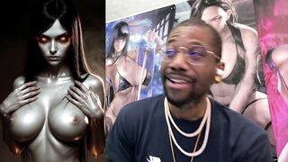 Petite Asian slut Alma Wade gets her bald pussy drilled by a huge dildo while wearing a tight white T-shirt - 3 image