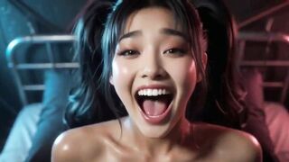 Cute Asian Yakata gets down and dirty in her room - Ai animation - 12 image