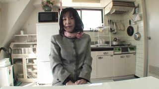 Makiko Nakane enjoys solo fun with a lucky guy & gets a messy creampie - 1 image