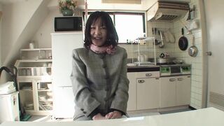 Makiko Nakane enjoys solo fun with a lucky guy & gets a messy creampie