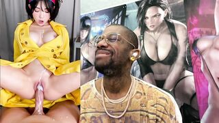 Petite Asian slut gets her tight pussy pounded in a thicc cock ride, then cowgirl fucked by a black ass fairy and covered in cum - 3 image