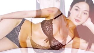 Curvy Asian beauty with massive boobs in sexy outfit 3D - Achieving orgasm in real time!