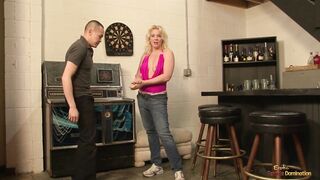 Asian femdom ballbusting & facial for her man's humiliation