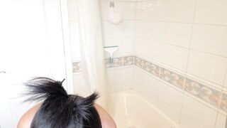 Caught in the shower: a skinny Asian teen caught in the shower & shaved - 4 image