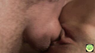 Watch this skinny tattooed hunk suck and fuck a hot angel on the couch - 8 image