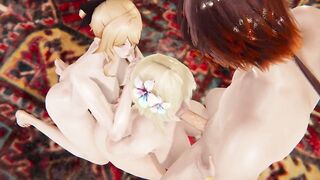 Genshin Impact Hentai - Japanese Asian Anime Cosplay Game with Help from Jean - Uncensored Hentai - 4 image