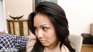 Watch this tight Asian pussy crave a hard cock to fuck her wet pussy & get a mouthful of cum - 1 image