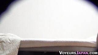 Japanese teen gets off by playing with herself in spycam view