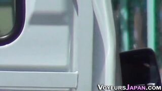 Japanese teen gets off by playing with herself in spycam view - 6 image