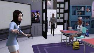 Watch this horny Asian math teacher get pounded hard by a big buff guy in the shower - 2 image
