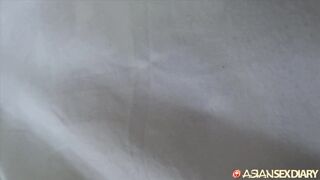 Watch this hairy Asian babe get her tiny tits and tight pussy drilled in POV reality action - 3 image